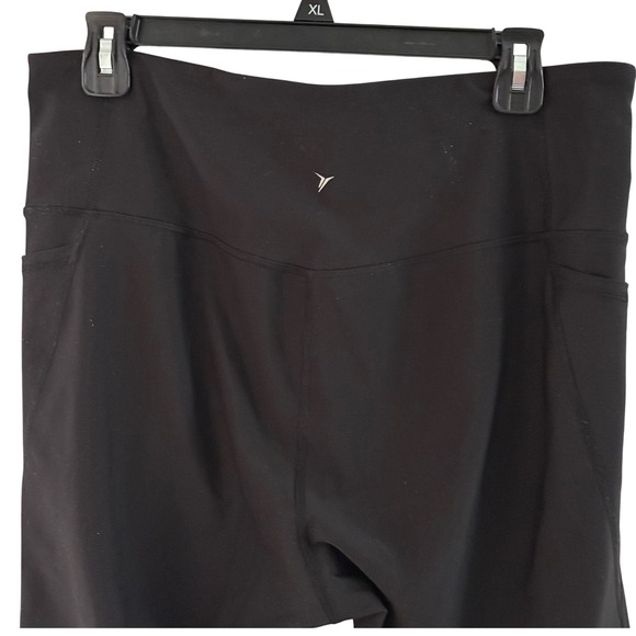 Old Navy Women's XL Active Elevate Go-Dry Black Capri Leggings with Pockets - Picture 9 of 12